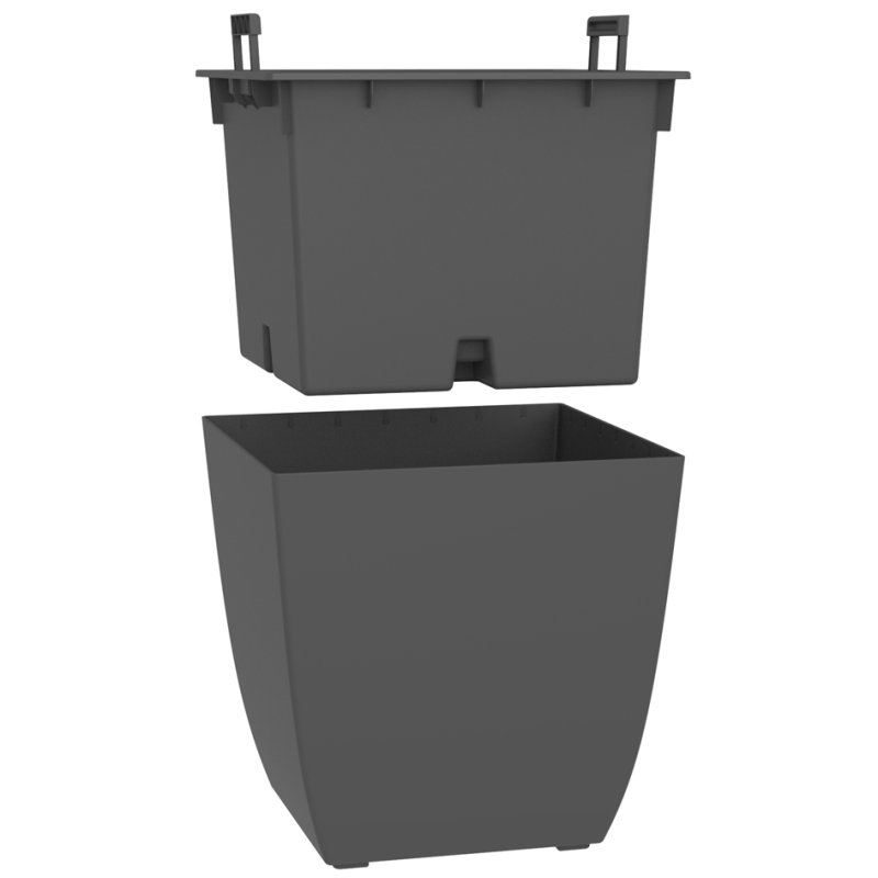 Poétic pot de fleur BASALT Diva, carré, 435 mm, anthracite